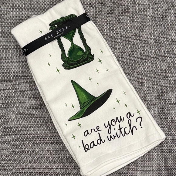 NEW Rae Dunn Wizard of Oz Glenda Wicked Witch Dish Towels - Picture 2 of 3